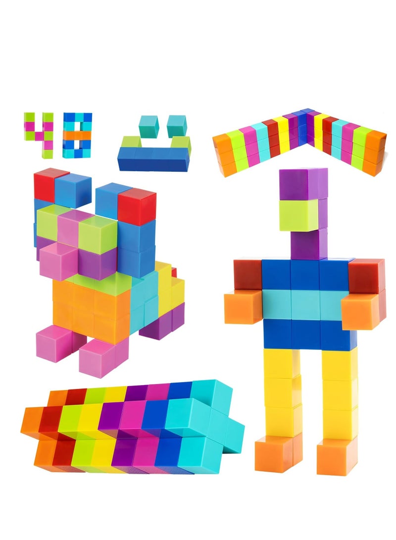 GUDOO 36PCS DigitBlocks Magnetic Building Cubes – STEM Montessori Magnet Blocks for Kids, Bright Multi-Color Educational Construction Toy Set for Boys & Girls Ages 3-9（Random Color - Image 1