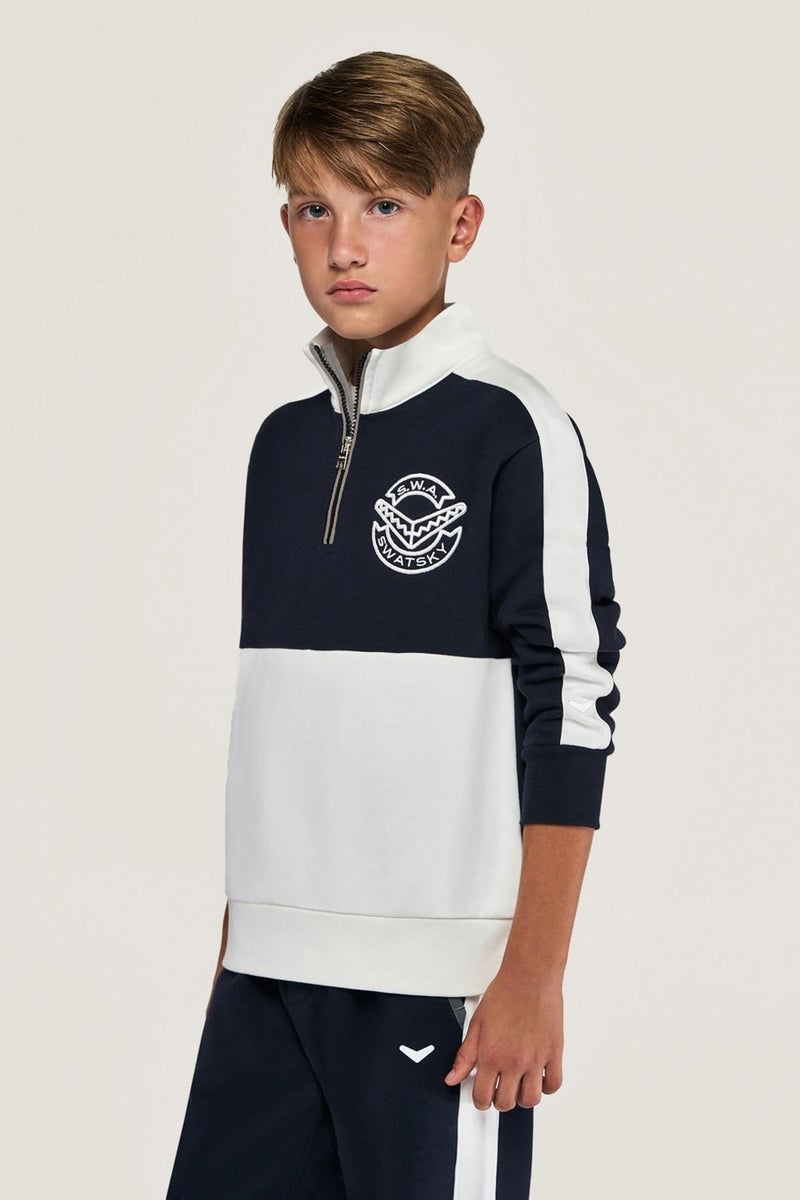 Swatsky Bg Store Boy Navy Blue Sweatshirt - Image 3