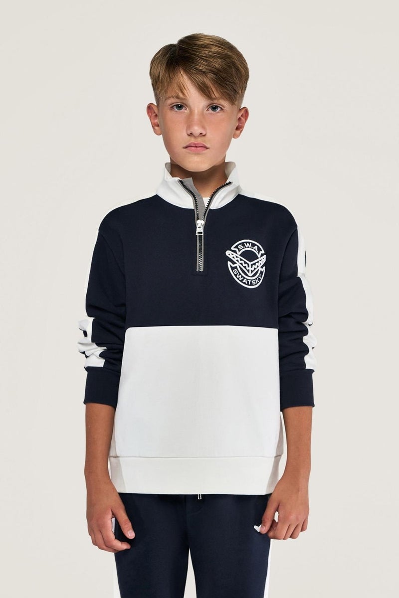 Swatsky Bg Store Boy Navy Blue Sweatshirt - Image 2