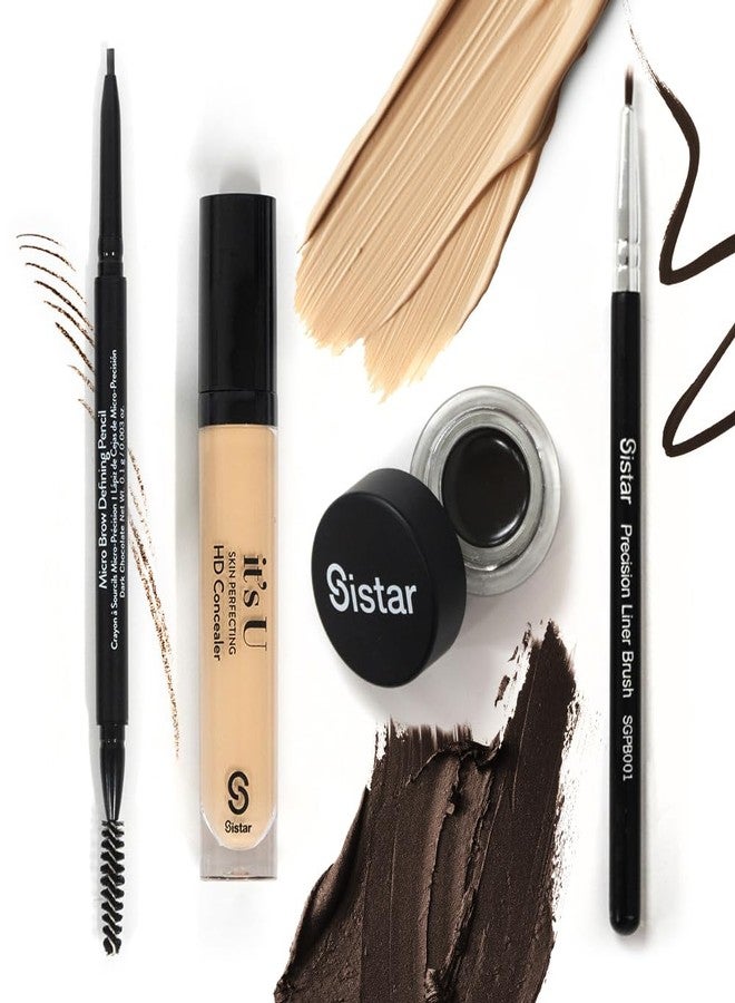 Sistar Gel Pot Liner Ultra Smooth Eyeliner Silky Intense Black Glitter and Dark Brown (Ultra Black) - Image 5