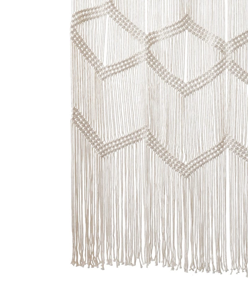 Flber Macrame Curtain Window Macrame Room Divider Doorway Curtain Boho Macrame Wall Hanging Living Room Bedroom Decor 42"" W X 75"" H - Image 5