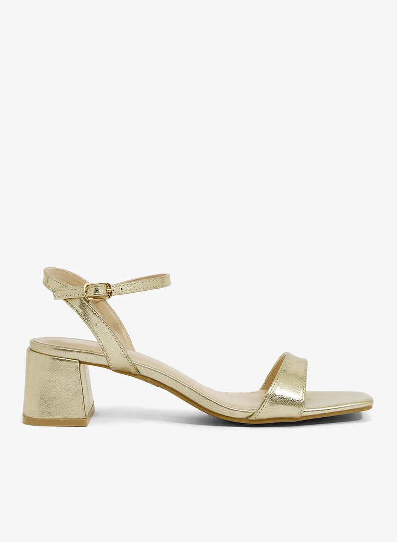 Casual Ankle Strap Heeled Sandals