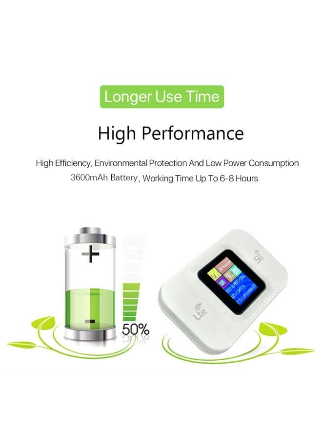 Portable WiFi sharer, high-speed 4G mobile WiFi hotspot router, portable WiFi adapter suitable for mobile phones, laptops, desktop tablets - Image 3