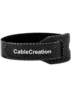 erorex 50Pcs Fastening Cable Ties Reusable Premium 6 Inch Adjustable Cord Ties Nylon Cable Management Straps Hook Loop Cord Organizer Wire Ties Reusable Black  - Image 1