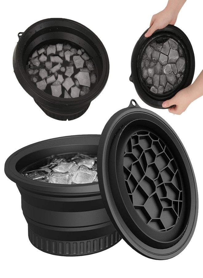 GOMNIK Silicone Face Ice Bowl with Built-In Ice Tray | Collapsible Facial Ice Bath Tub for Ice Water Facials at Home - Image 1