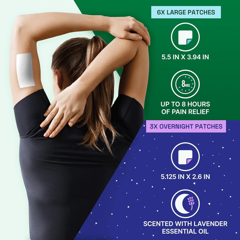Biofreeze Day  Overnight Pain Relief Patches Menthol Pain Patches for Arthritis  Muscle Pain Relief Comfortable  Flexible Fabric Stays in Place FSAHSA Eligible 9 Patches 6 Day 3 Night - Image 3