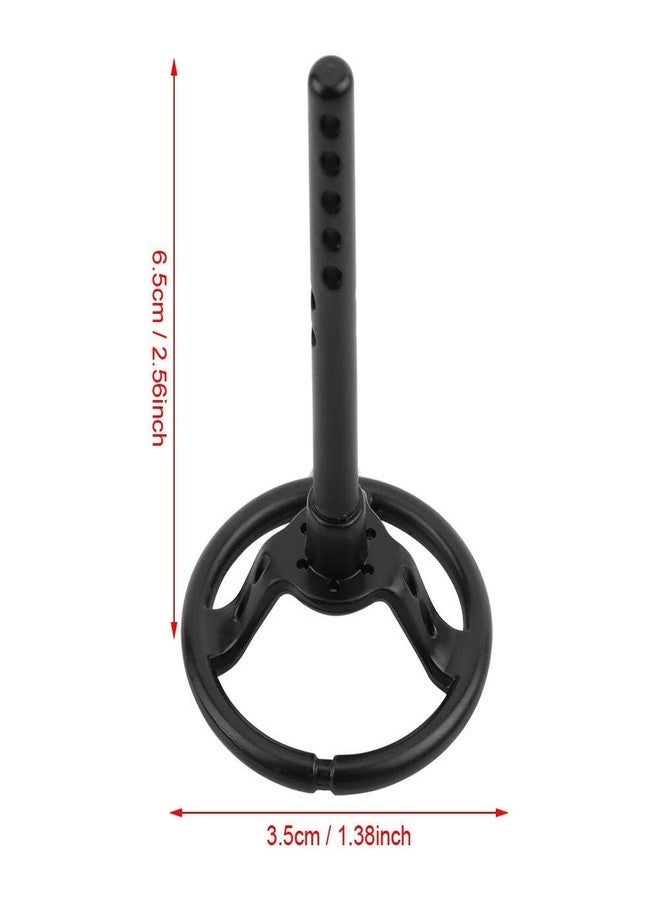 Dilwe RC Car Steering Wheel, 1Pcs Plastic Universal Steering Wheel for 1/10 Scale RC Crawler Car Simulation Accessories RC Part Accessory(Black) - Image 2