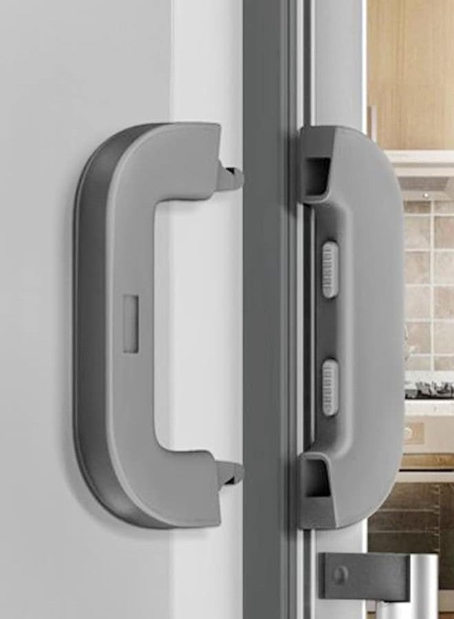 PRETOX Child Safety Door Locks, Self Adhesive Cabinet Locks and Refrigerator Fridge Freezer Door Lock for Toddler Kids,Refrigerator, Fridge, Cupboard, Wardrobe 1Pc - Image 1