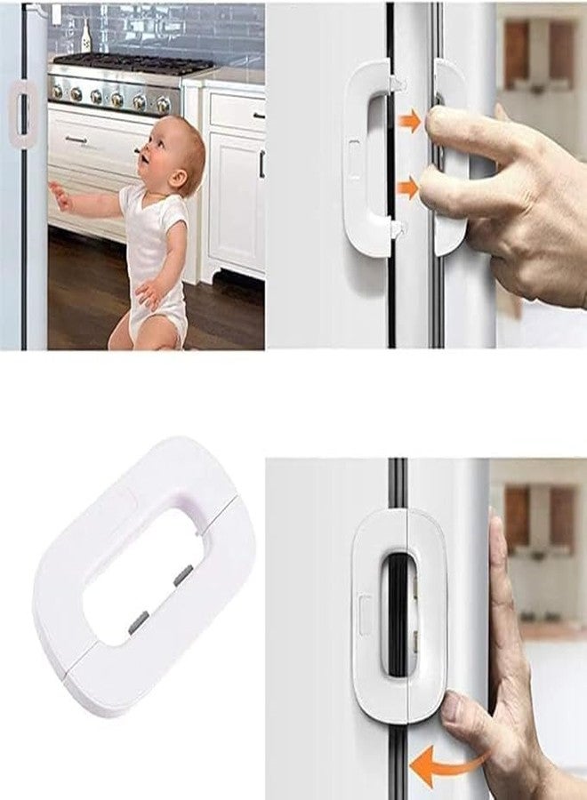 PRETOX Child Safety Door Locks, Self Adhesive Cabinet Locks and Refrigerator Fridge Freezer Door Lock for Toddler Kids,Refrigerator, Fridge, Cupboard, Wardrobe 1Pc - Image 4