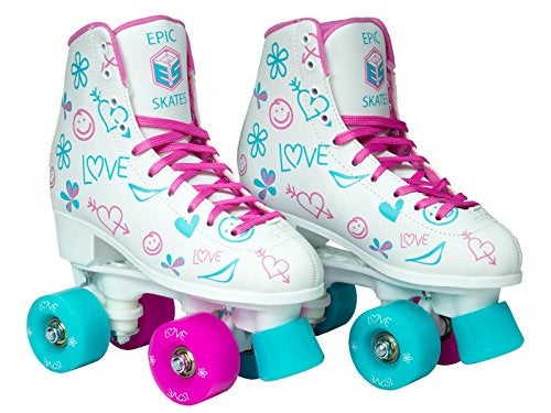 Epic Skates Frost Quad Roller Skates, White, Kids Size 3 - Image 4