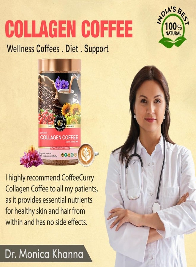 COFFEECURRY Collagen Coffee (65gms + Frother) - Gives Collagen Support for Hair, Skin & Nails - Instant Arabica Coffee with Rich Flavor, Medium Dark Roast, Keto Friendly | Infused with Preium Herbs - Image 4