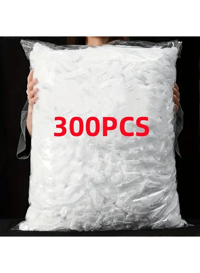 White Disposable Thickened Food Fresh Keeping Film Covers 300 Pcs Kitchen Storage - Image 5
