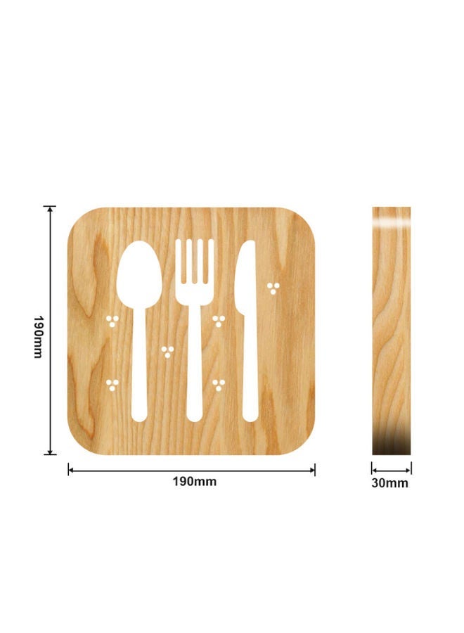 NIBEMINENT Tableware Shaped Hollow Table Lamp Brown 19x19cm - Image 3