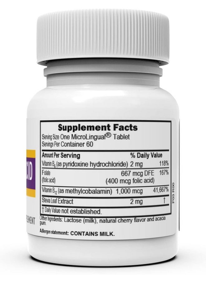 Superior Source Superior Source No Shot Vitamin B12 Methylcobalamin (1000 mcg), B6, Folic Acid, Quick Dissolve MicroLingual Tablets, 60 Ct, Increase Energy, Healthy Heart, Boost Metabolism, Stress Support, Non-GMO  - Image 1