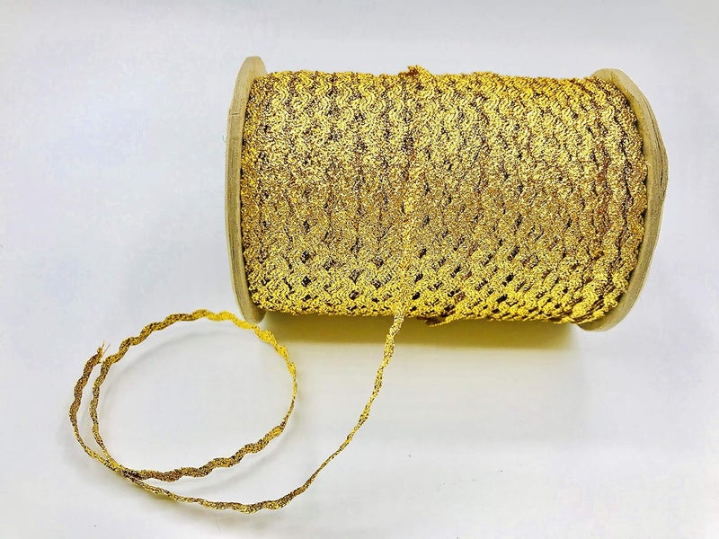 TrimPlace 3/16" Metallic RIC Rac - 24 Yards (Gold) - Image 1
