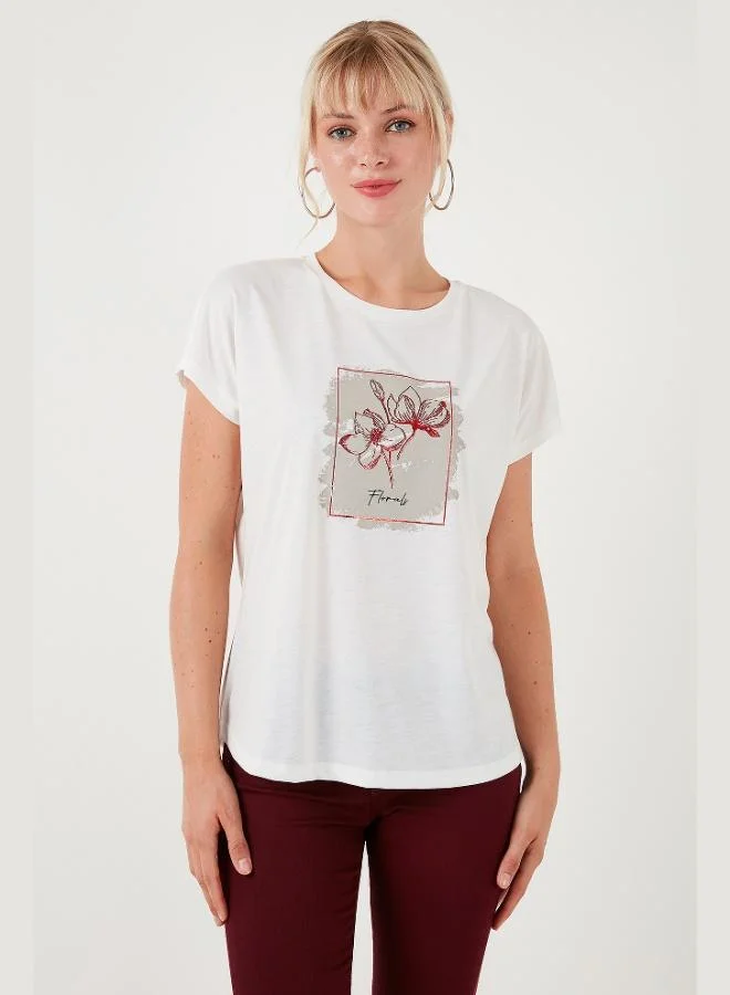 Lela Lela Printed Crew Neck Regular Fit T-Shirt Women's T-Shirt 6671002