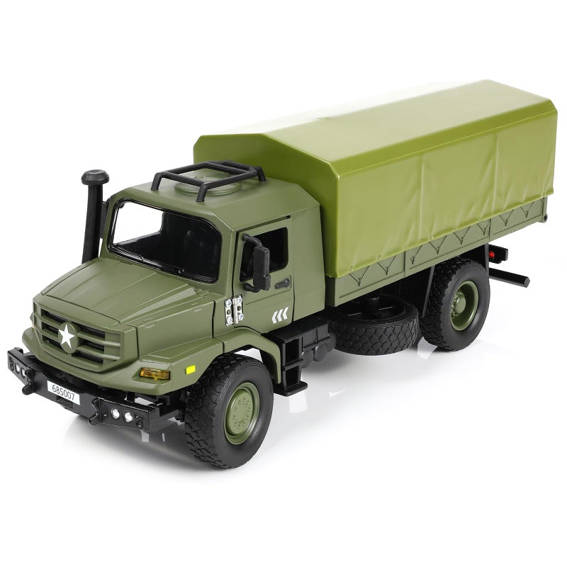 NUOTIE 136 Unimog U1300 Transport Vehicle Car Diecast Metal Model Kit Military Unimog Truck Miniature Military Multifunctional Car Model for Adults Collection or Gift - Image 2