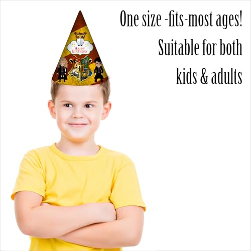 Party Baazaar Magical Wizard Birthday Caps | Magical Hats for Fantasy-Themed Parties | Wizard Theme Party Hats (Pack of 10) - Image 3
