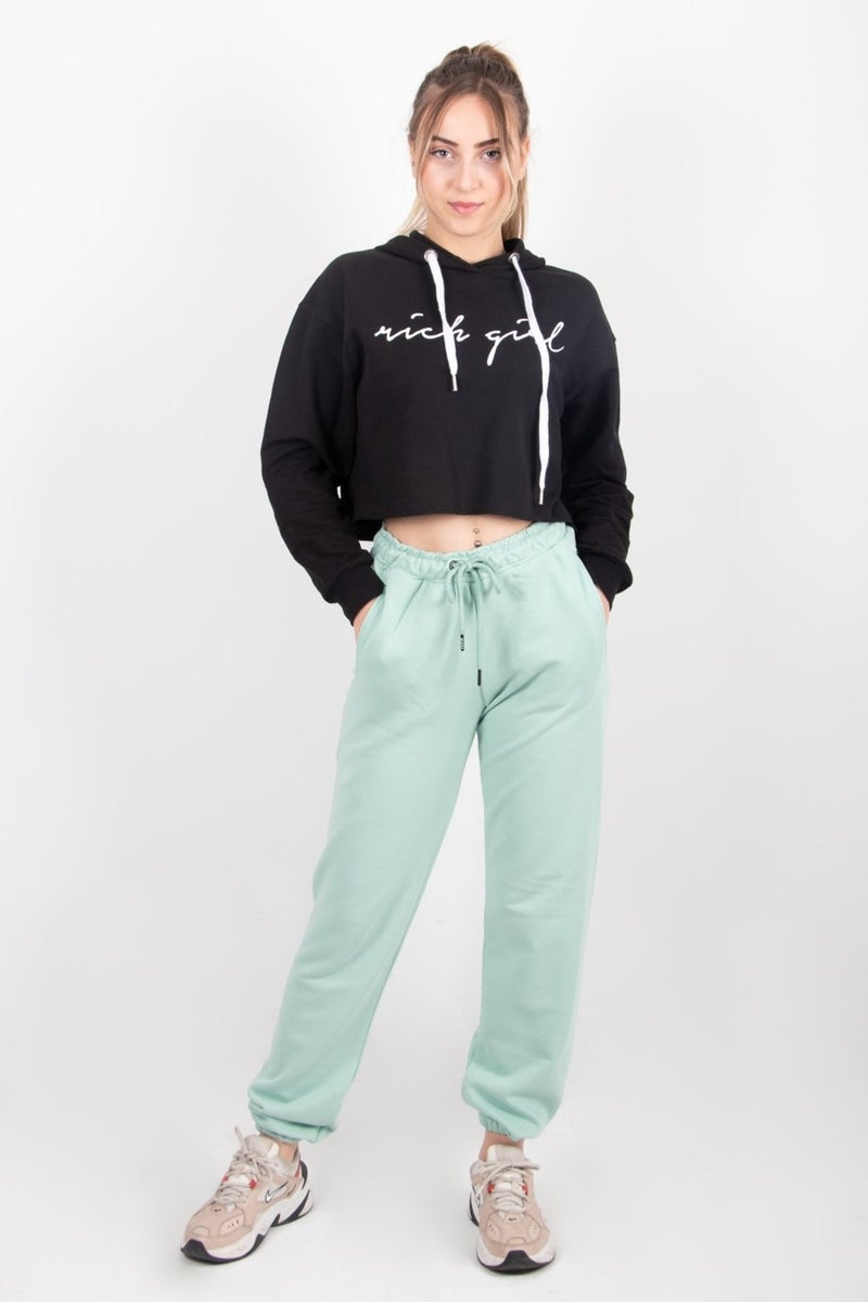 RICH سروال رياضي نسائي بأرجل مرنة وم pockets  - Image 1