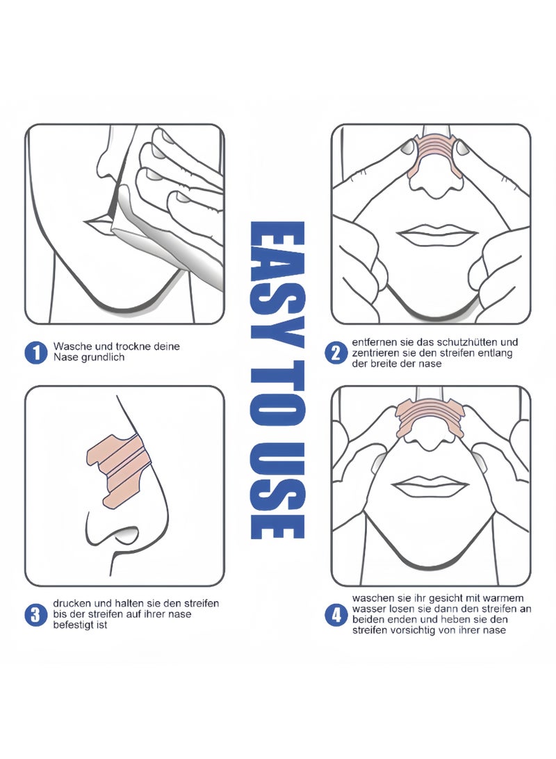 West&Month Nasal Strips for Snoring, Anti Snoring Strips, 50 Pcs Nose Strips for Breathing, Relieve Nasal Congestion, Improved Airflow, and Comfortable Fit Snore Strips, Extra Strength Anti Snoring Solution - Image 2