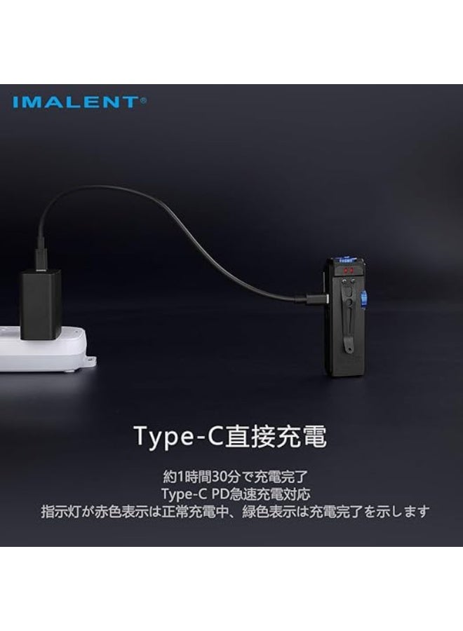 IMALENT GR36 Rechargeable EDC Torch 2800Lumens Three Sources Compact Pocket Clip Light UV Flash Light Magnetic for Working Cycling Camping Professional Inspection - Image 2