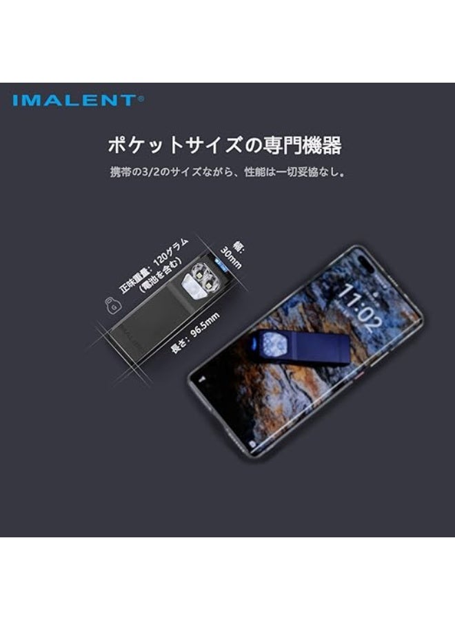 IMALENT GR36 Rechargeable EDC Torch 2800Lumens Three Sources Compact Pocket Clip Light UV Flash Light Magnetic for Working Cycling Camping Professional Inspection - Image 3