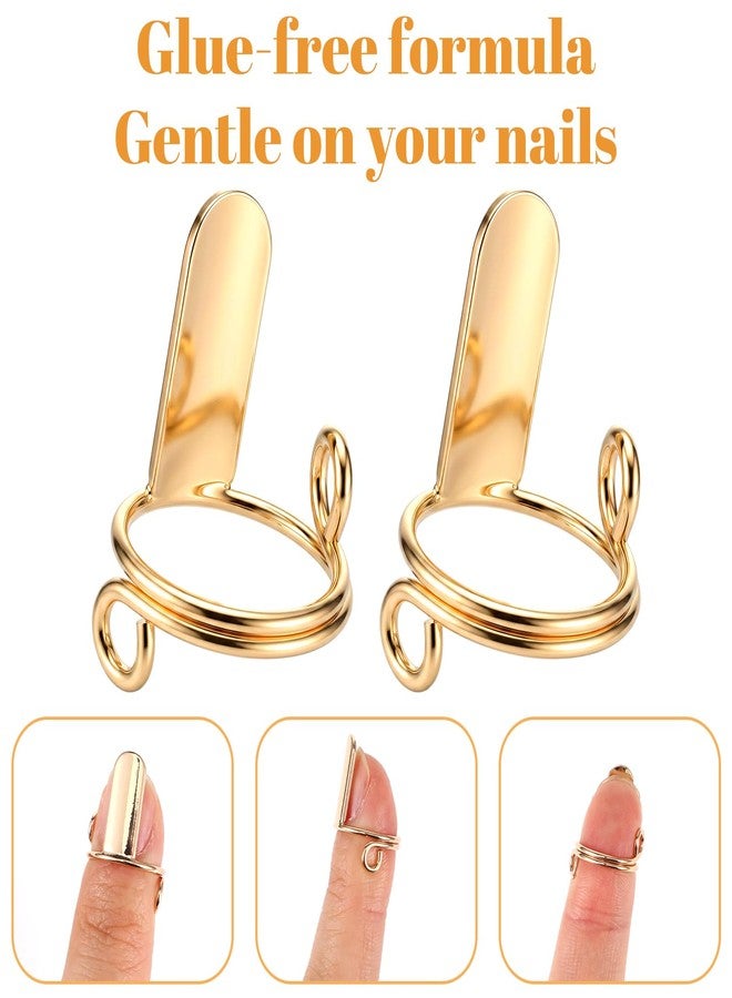 HaiFafafaing 20 Pcs Wudu Nail Rings Set With 120 Adhesive Tabs(Gold) - Image 5