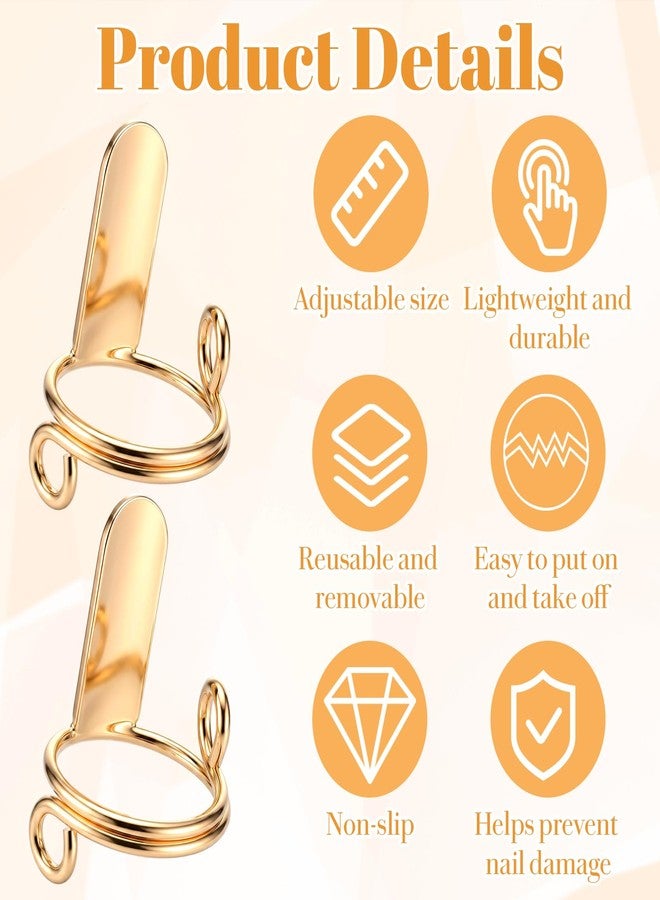 HaiFafafaing 20 Pcs Wudu Nail Rings Set With 120 Adhesive Tabs(Gold) - Image 4