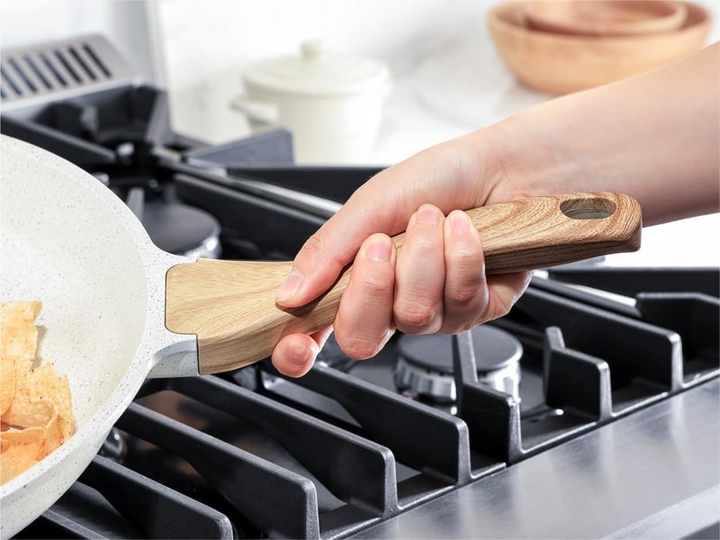proxin Nonstick Frying Pan Skillet 8-Inch,Granite Egg Pan Omelet Pans, Healthy Stone Cookware Chef's Pan, Dishwasher Safe, PFOA Free, Induction Compatible (White Granite, 8-Inch) - Image 5