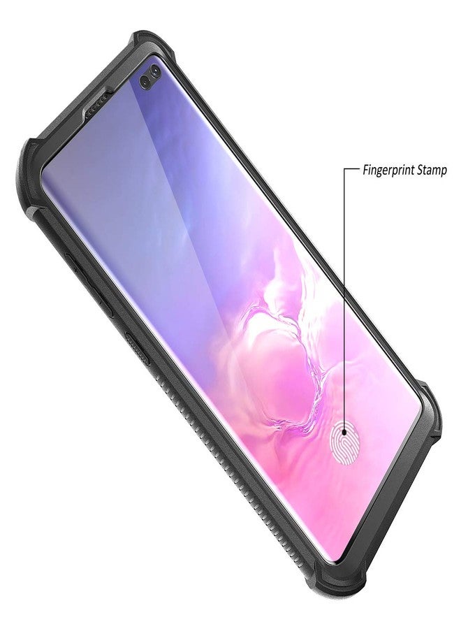 ديكسنور جراب Dexnor لهاتف Galaxy S10 Plus مع واقي شاشة، شفاف ومتين، يوفر حماية كاملة للجسم، مقاوم للصدمات، غطاء خلفي صلب مزدوج الطبقات شديد التحمل لهاتف Samsung Galaxy S10 Plus - Image 4