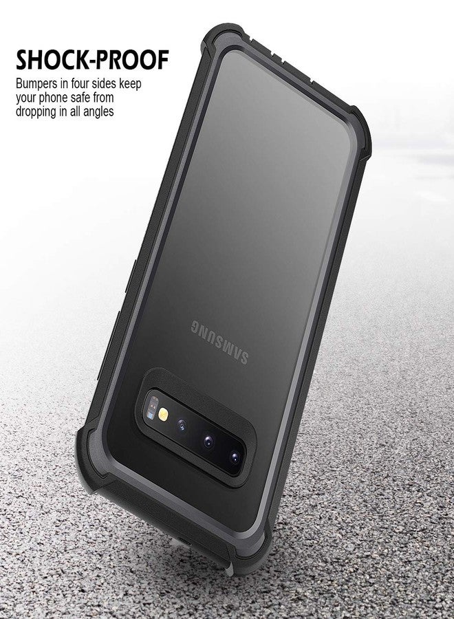 ديكسنور جراب Dexnor لهاتف Galaxy S10 Plus مع واقي شاشة، شفاف ومتين، يوفر حماية كاملة للجسم، مقاوم للصدمات، غطاء خلفي صلب مزدوج الطبقات شديد التحمل لهاتف Samsung Galaxy S10 Plus - Image 5