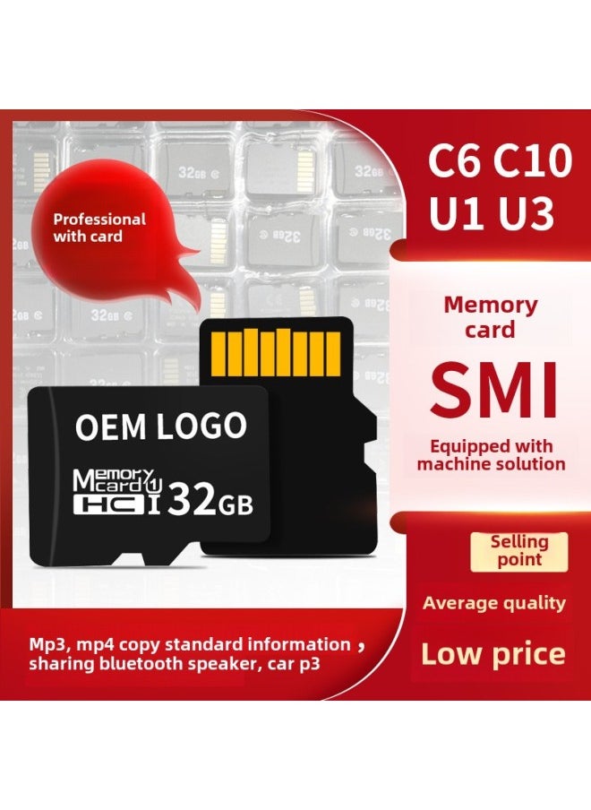 Generic - C10 High Speed SD Card 32g Mobile Phone TF Card 128gU3 Monitoring Memory Card Special Memory Card For Driving Recorder-Colour:Memory Card-Capacity:32GB - Image 1
