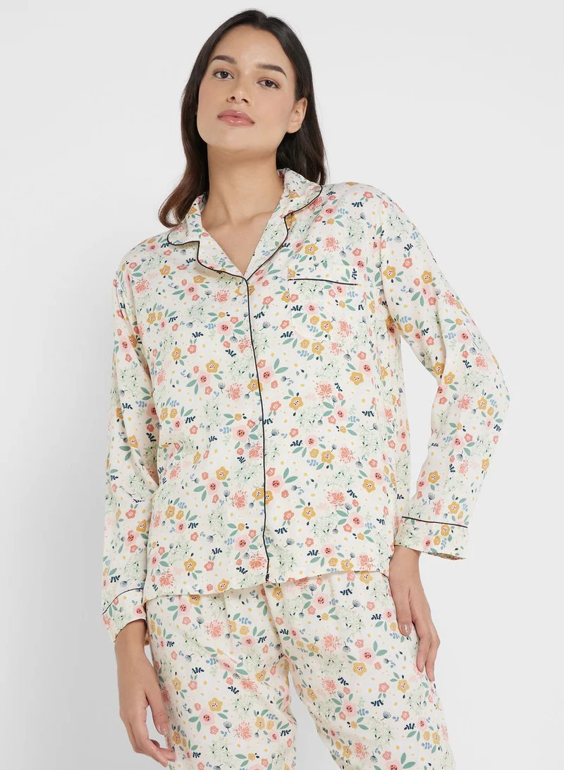 ELLA All Over Print Pyjama Set