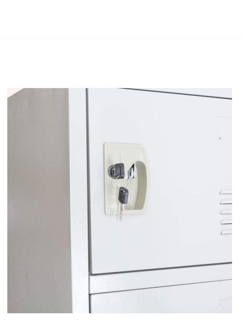 Galaxy Design Galaxy Design Six Door Metal Locker Cabinet With Plastic Handle Grey Color Size (L x W x H) 45 x 45 x 183 Cm Model - GDF-6T - Image 2