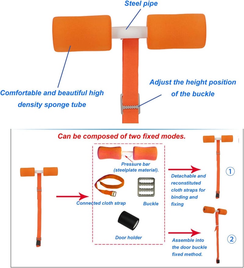 Adjustable Sit Up Assistant Device, Strong Load Bearing Exercise Equipment, Lightweight and Portable - Easy Installation, Durable Materials, Ideal for Home and Office Use - Image 4