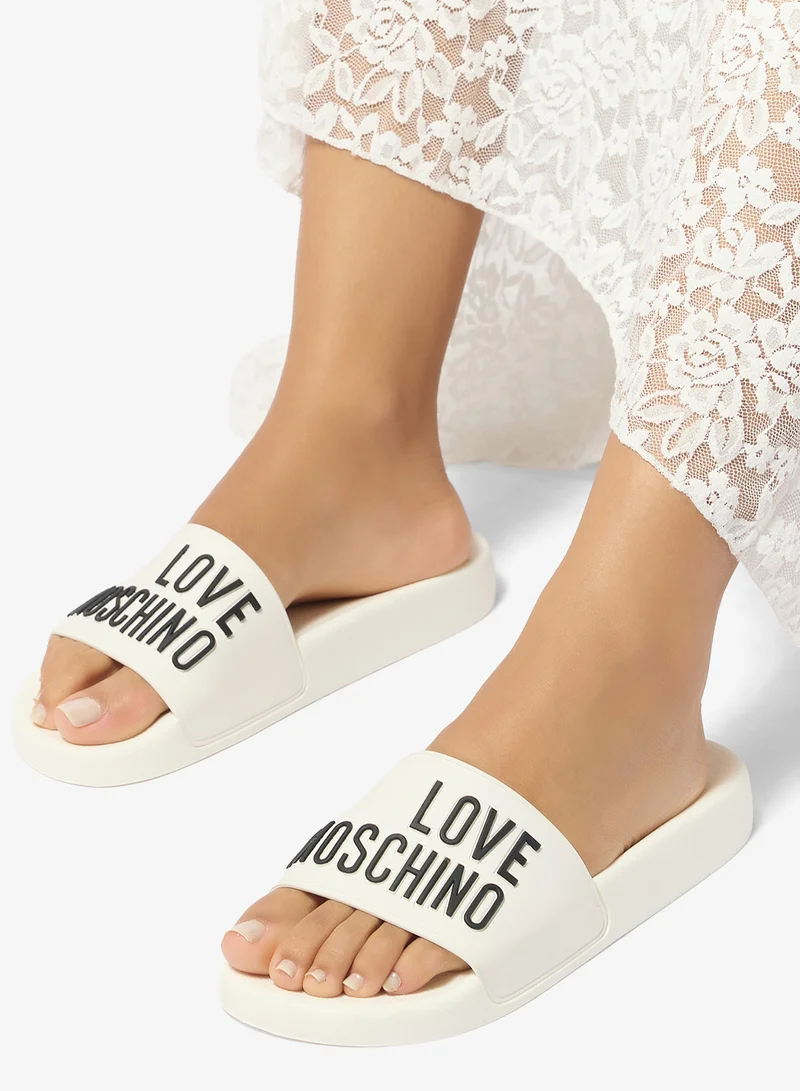 Love Moschino  Pool Slide Mules for Women | Best Price UAE