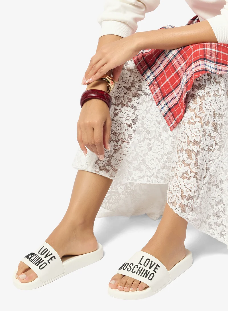 Love Moschino  Pool Slide Mules for Women | Best Price UAE