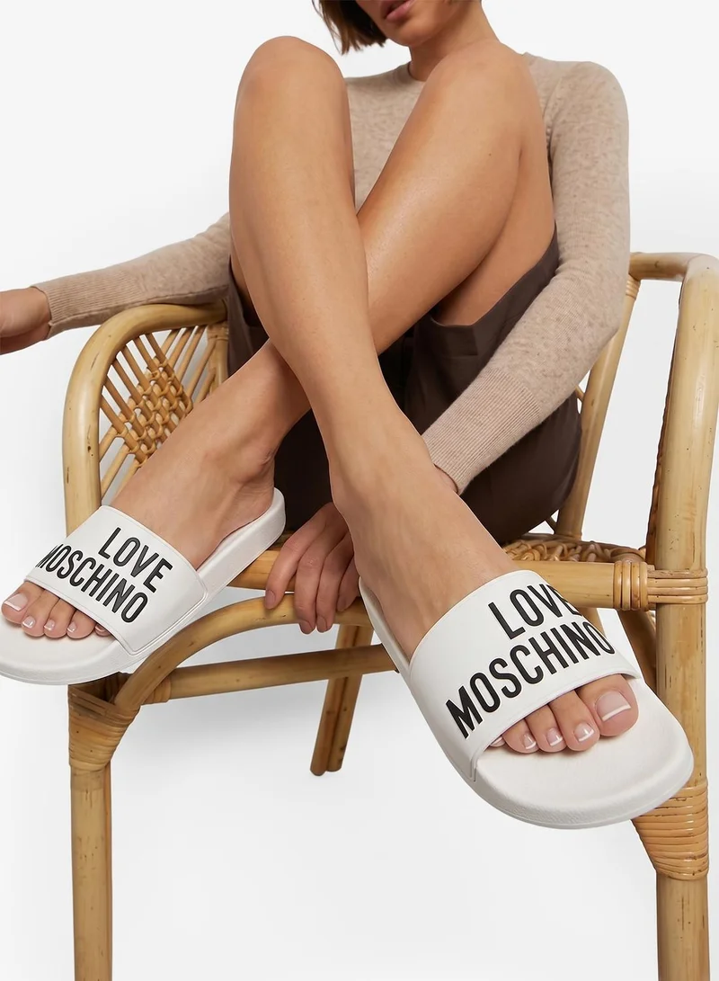 Love Moschino  Pool Slide Mules for Women | Best Price UAE