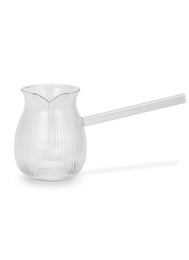 Fissman Glass Turkish Coffee Pot 650mL,  High-Heat Resistant Glass Teapot,  Milk Warmer,  Sauce Maker,  Ibrik Cezve Briki,  Perfect Pouring Spout Stovetop Coffee, Turkish Coffee, Tea/Milk Warmer Pot  - Image 5
