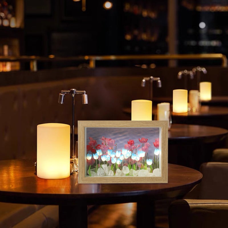 2pcs Photo Frame Night Light DIY Photo Frame Night Lamp Desktop Decoration for Bedroom - Image 2