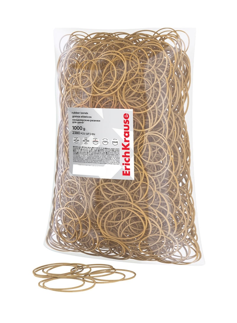 ErichKrause 2380-Piece Rubber Bands Yellow 1000g Content - Image 1