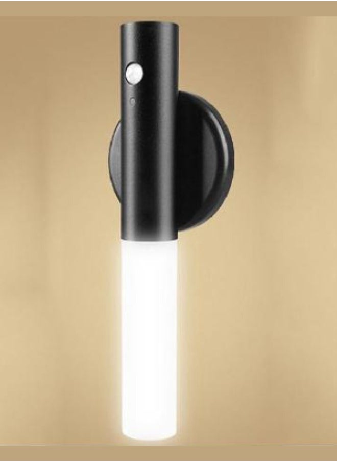 Executive LLC LED Wall Lamp Lights Indoor with Switch, USB Rechargeable Motion Sensor Magnetic Dimmable Induction Under Cabinet Light Bedroom Mirror Kitchen Sconces(Black)  - Image 1