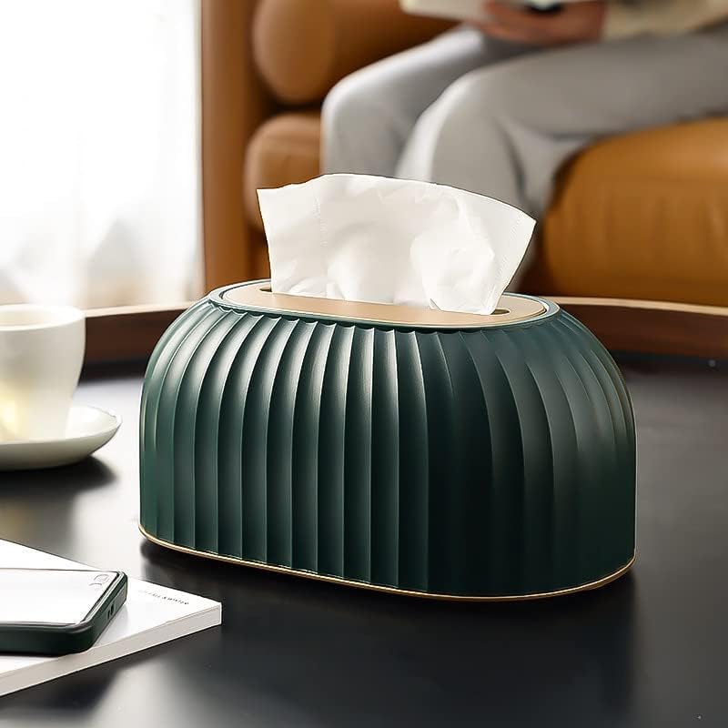 Wrixty Tissue Holder Creative Paper Spring Tissue Box Cover Striped Tissue Holder Rectangular Plastic Tissue Rack Light Luxury Tissue Paper Holder Dispenser (Multi Color) - Image 4