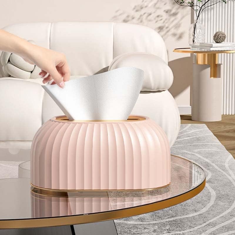 Wrixty Tissue Holder Creative Paper Spring Tissue Box Cover Striped Tissue Holder Rectangular Plastic Tissue Rack Light Luxury Tissue Paper Holder Dispenser (Multi Color) - Image 3