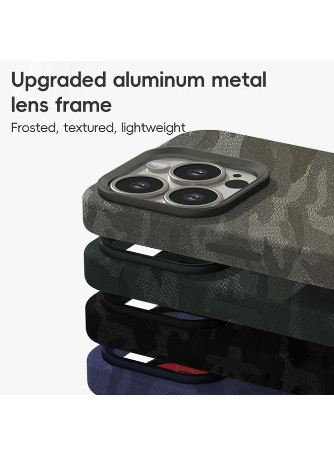 زبون جراب لهاتف iPhone 13 Pro بتصميم مموه وملمس جليدي ومادة MagSafe PU هجينة من مادة الكمبيوتر الشخصي - Image 3