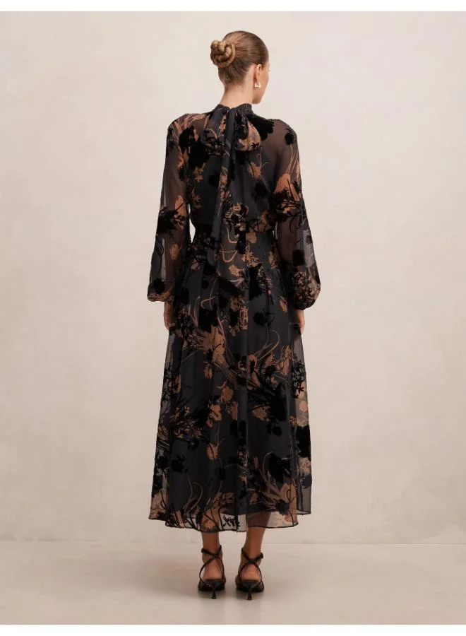 Forever New Janelle Velvet Burnout Maxi