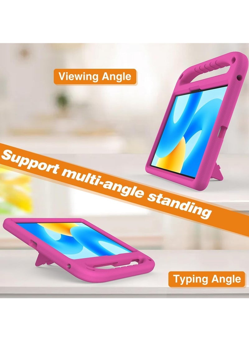 VKL - Case Compatible with Huawei MatePad  11.5's, Air 11.5 inch 2023 Released, [Kids Friendly] Lightweight EVA Shockproof Handle Stand Protective Cover for Huawei MatePad Air 11.5 (Rose Red) - Image 1