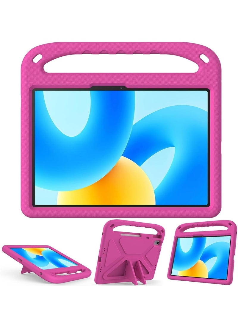 VKL - Case Compatible with Huawei MatePad  11.5's, Air 11.5 inch 2023 Released, [Kids Friendly] Lightweight EVA Shockproof Handle Stand Protective Cover for Huawei MatePad Air 11.5 (Rose Red) - Image 1