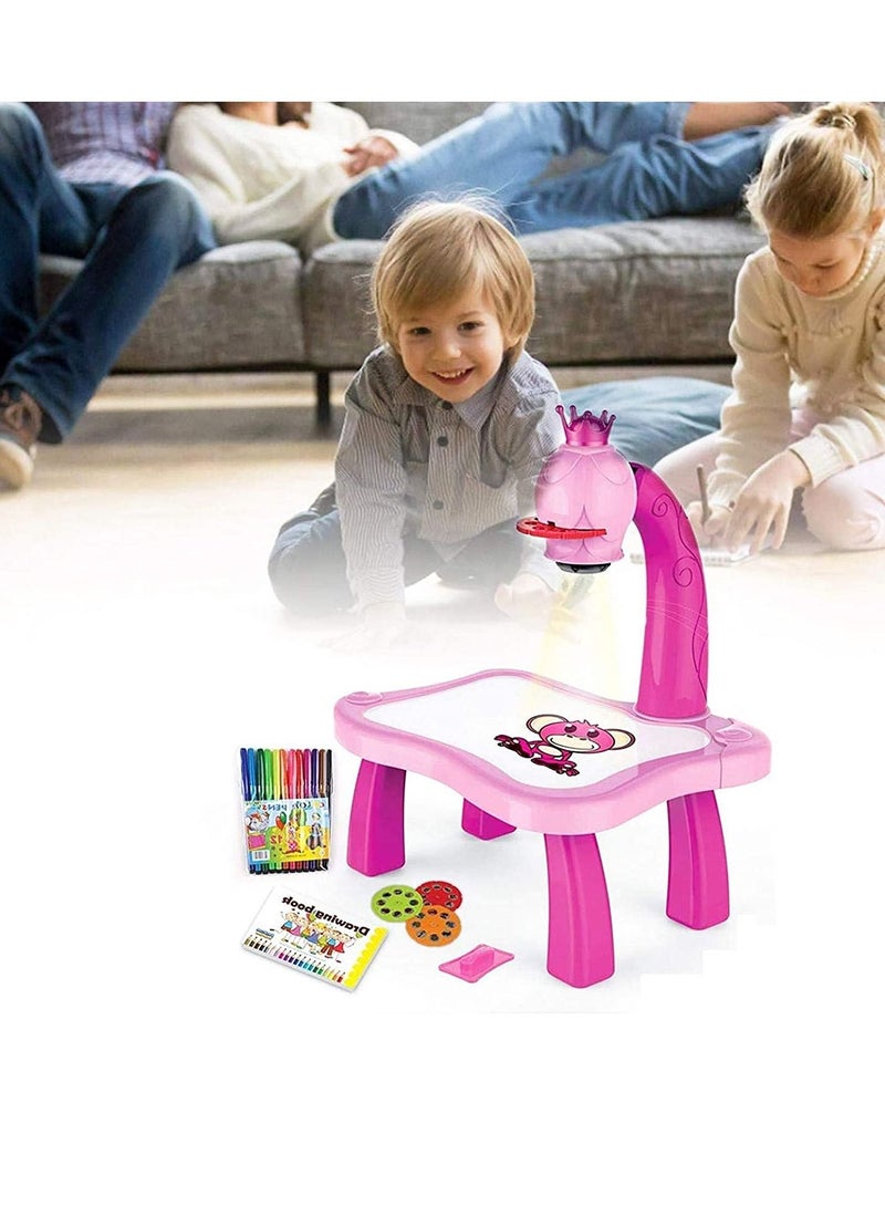 Child Learning Desk with Smart Projector, Kids Educational Painting Table with Light Music Children Projection Drawing Playset Table - Image 5