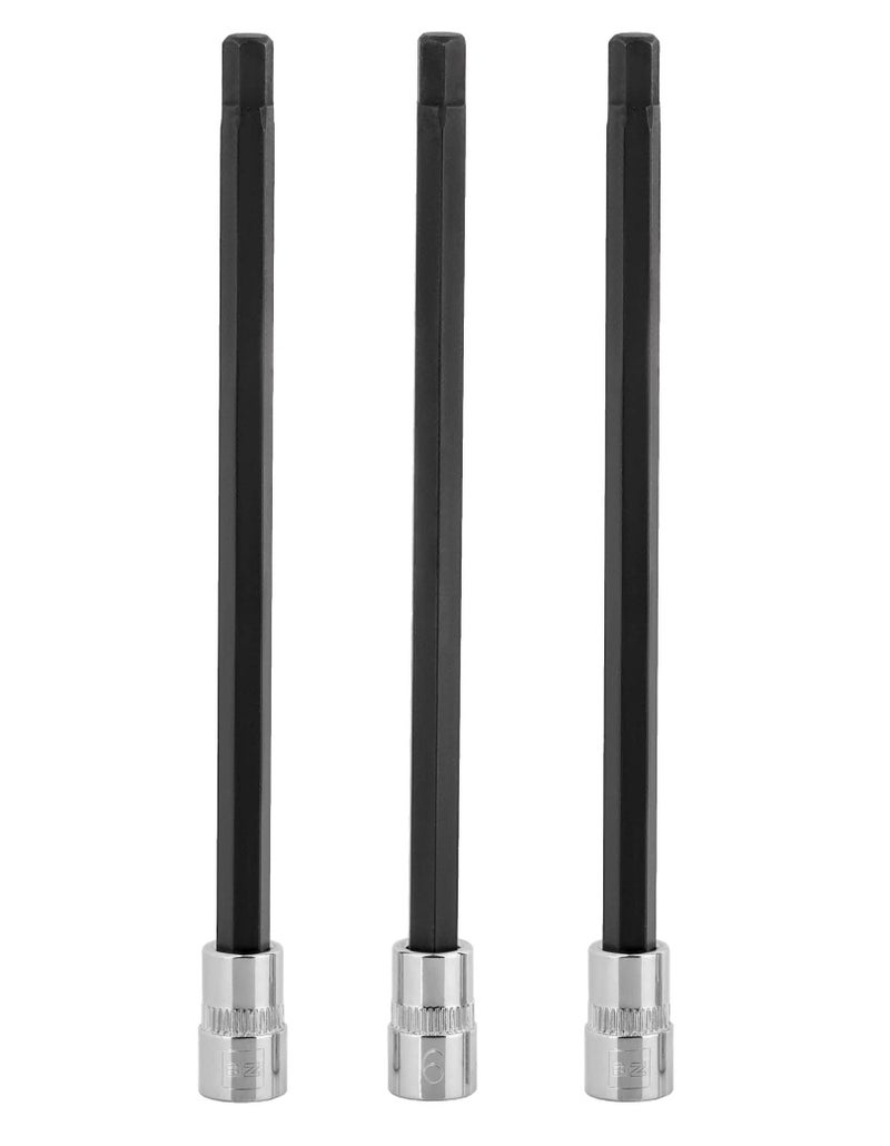 BRAZEN 6mm Hex Bit Socket/Allen Driver Three Pack (1/4" Drive, Long) - Image 4